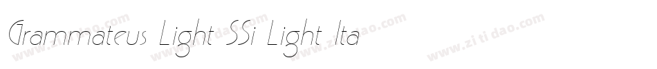 Grammateus Light SSi Light Italic字体转换